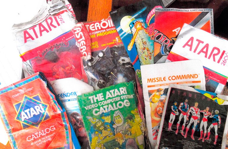 April 2014 - Eine Auswahl verschiedener wieder geborgener Atari-Spiele